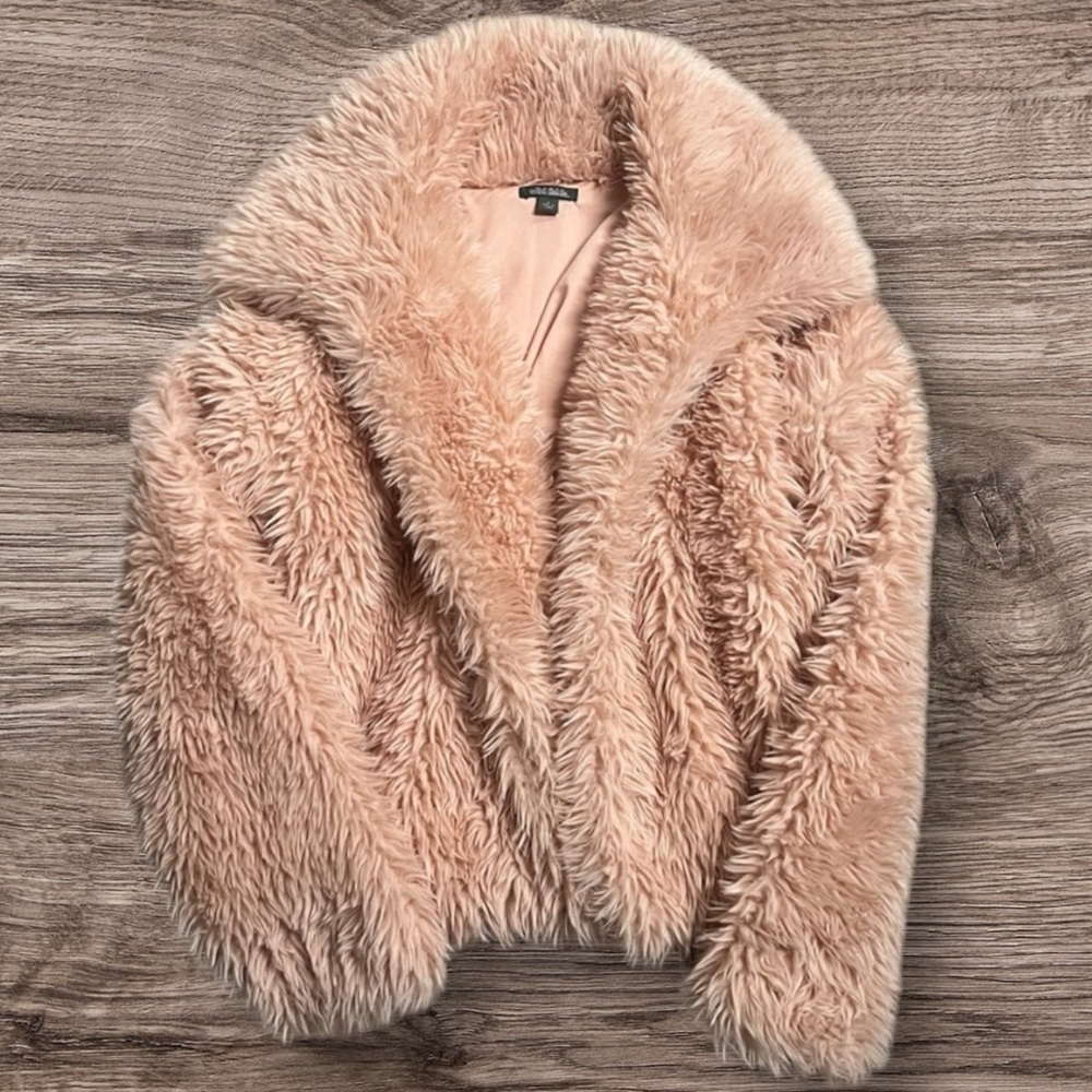 Pink Winter Fur Coat